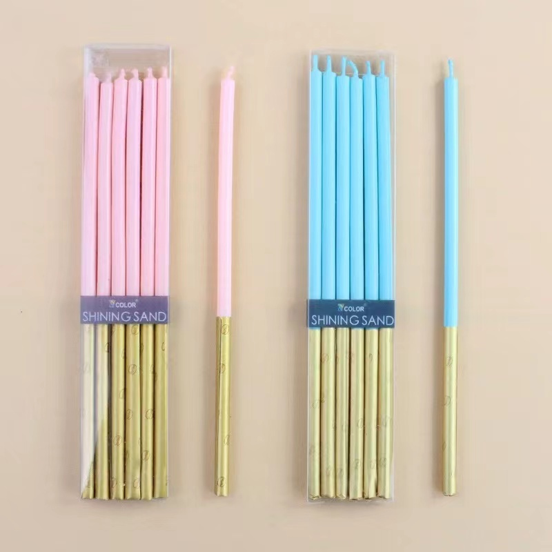 Candle Supplies Luxury - 女の子のための長い誕生日のキャンドル,パーティー用品,休暇の必需品,ゲストギフト,高級キャンドル,ランプ,ケーキデコレーション,6個