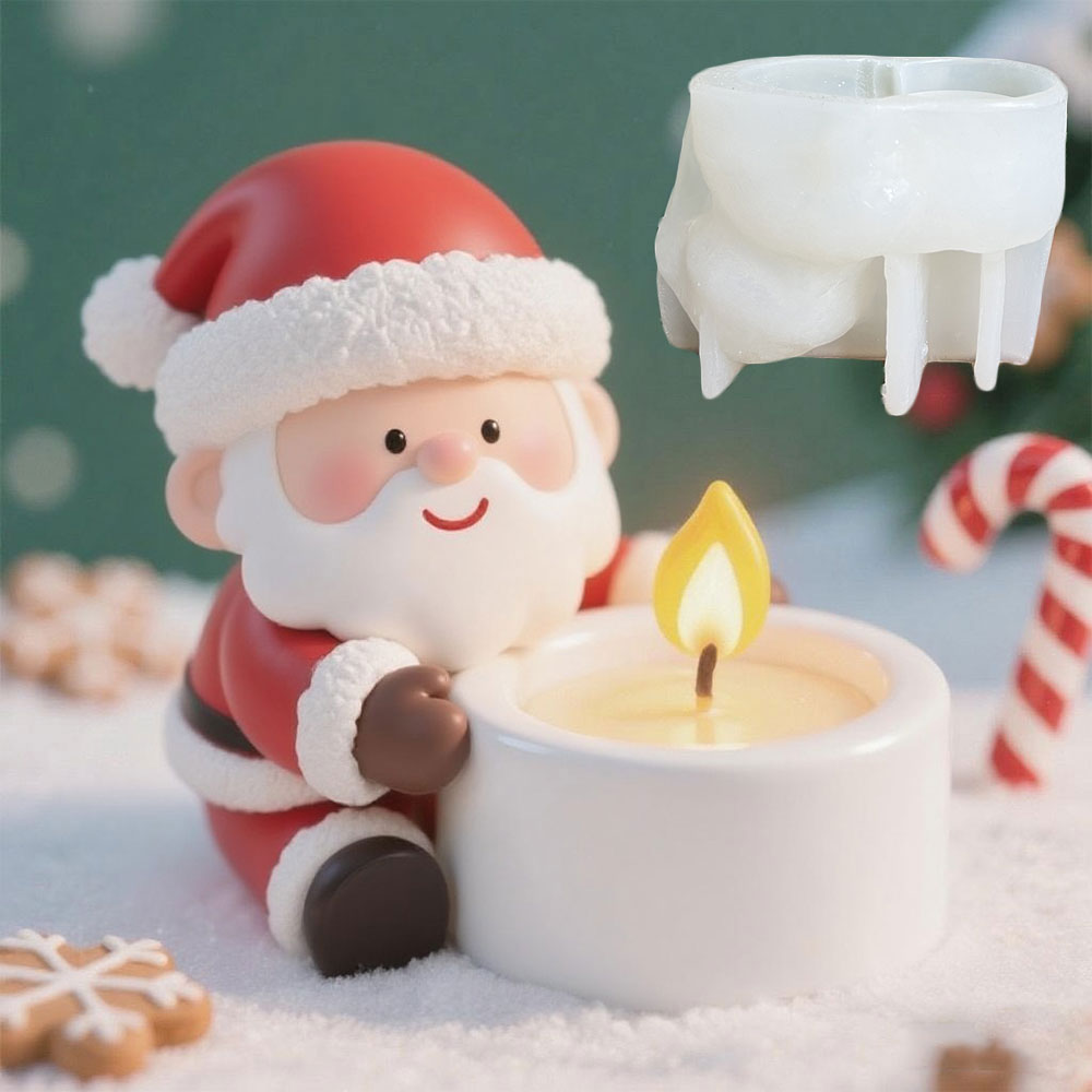 Candle Quotes - DIY サンタクロース燭台シリコーン型かわいい小人キャンドルホルダー石膏樹脂粘土型クラフト作成クリスマス装飾