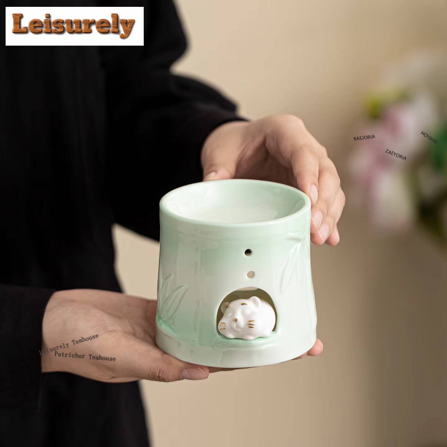 Zen Candle Supplies - 竹鼠香炉禅庭香炉瞑想香り付きアロマキャンドル香炉寝室用品装飾