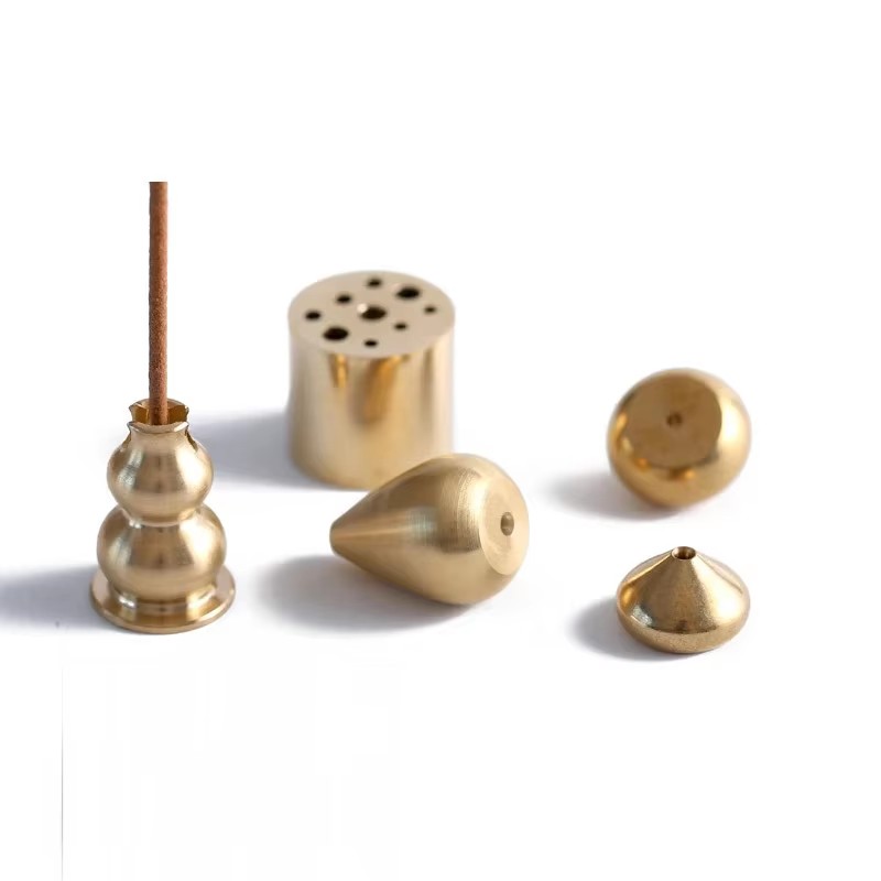 Zen Candle Supplies - 1PC ポータブル香炉多目的水滴形真鍮香立てホームオフィス茶屋禅仏教用品