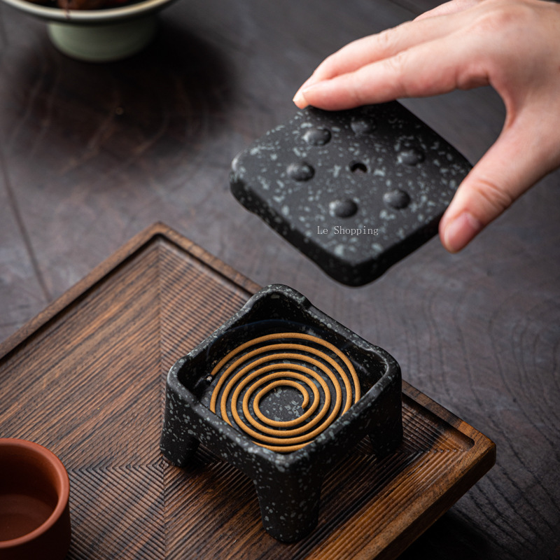 青石/レトロな正方形の香炉セラミック白檀室内装飾禅装飾品宗教 - Zen Candle Supplies のレビューと価格