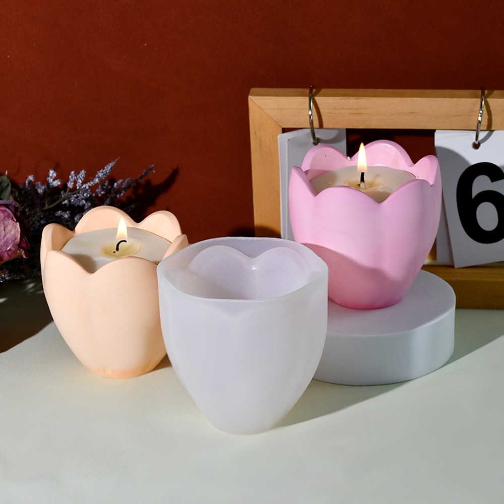 チューリップキャンドルホルダーシリコーン金型花樹脂石鹸箱作成 - Candle Quotes のレビューと価格