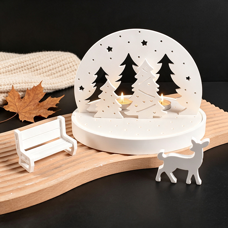 クリスマスエルクティーライトキャンドルホルダーシリコンモール - Candle Making Supplies Online のレビューと価格