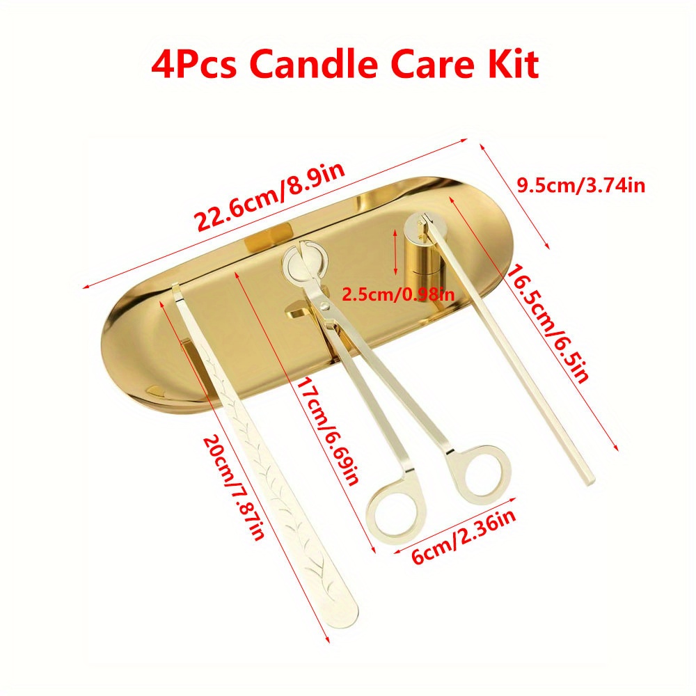 4 ピース/セット高級キャンドルケアキットステンレス鋼芯トリ - Candle Making Supplies Online のレビューと価格