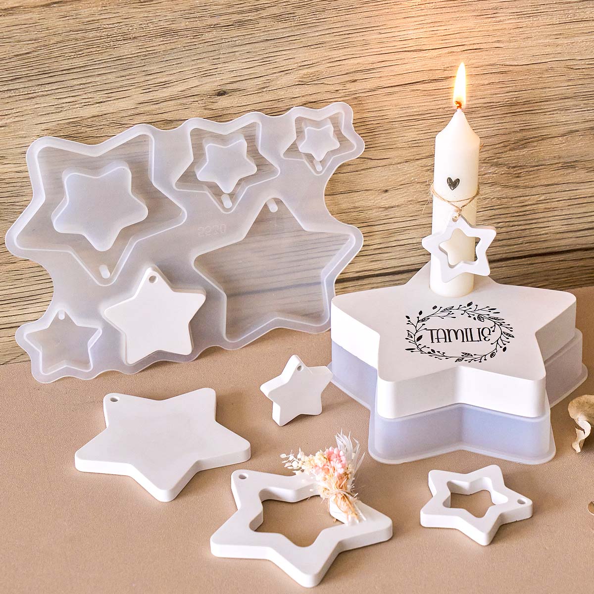 五芒星キャンドルスティックシリコンモールド DIY 手作り星 - Candle Quotes のレビューと価格