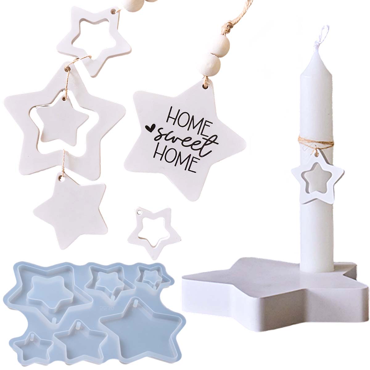 五芒星キャンドルスティックシリコンモールド DIY 手作り星 - Candle Quotes のレビューと価格