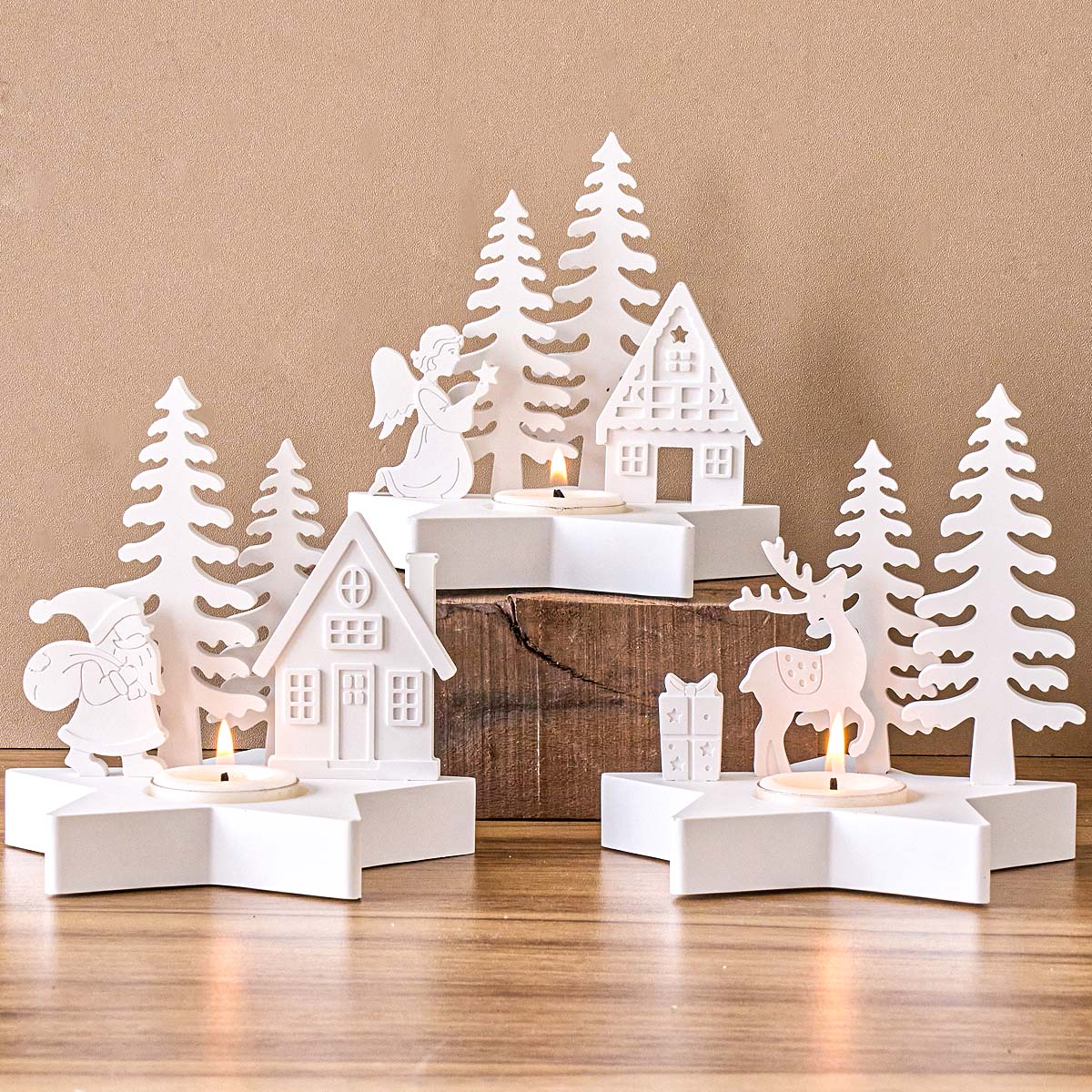 クリスマスデコレーションスターキャンドルホルダーシリコンモー - Candle Quotes のレビューと価格