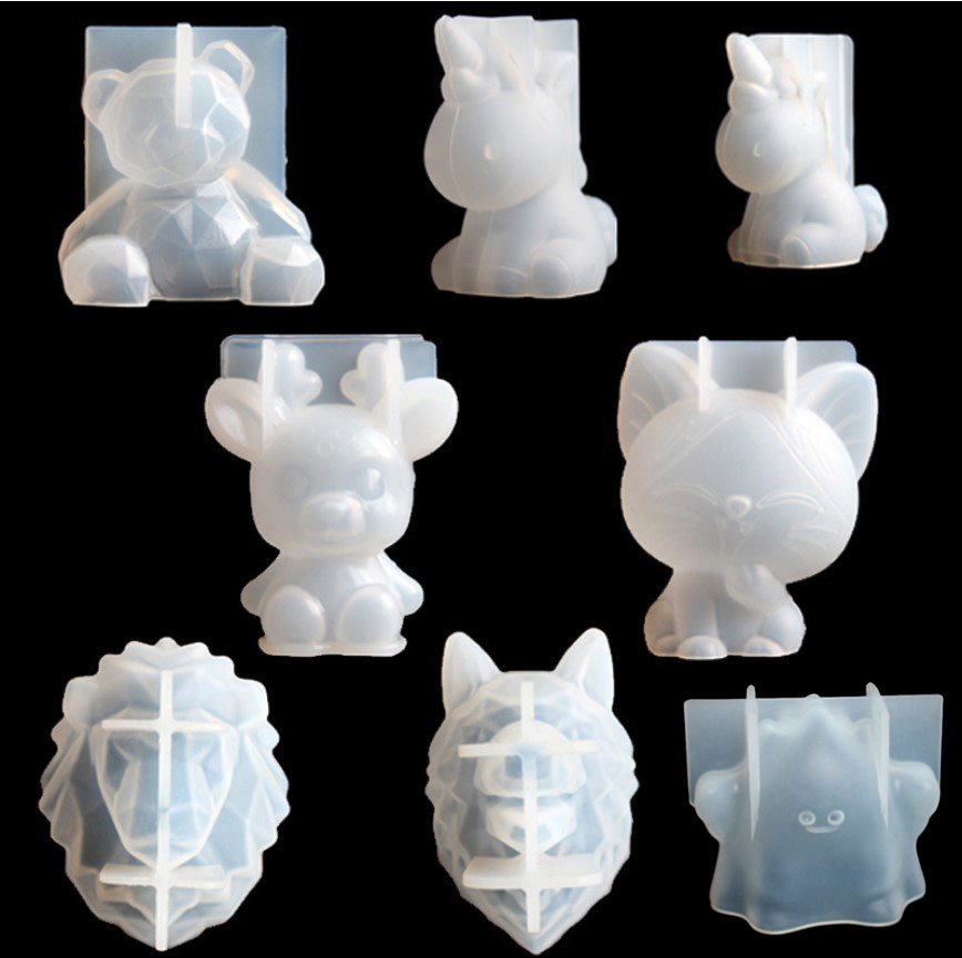 透明ユニコーンシリコーンエポキシ樹脂金型ジオメトリクマウサギ - Candle Making Supplies Online のレビューと価格
