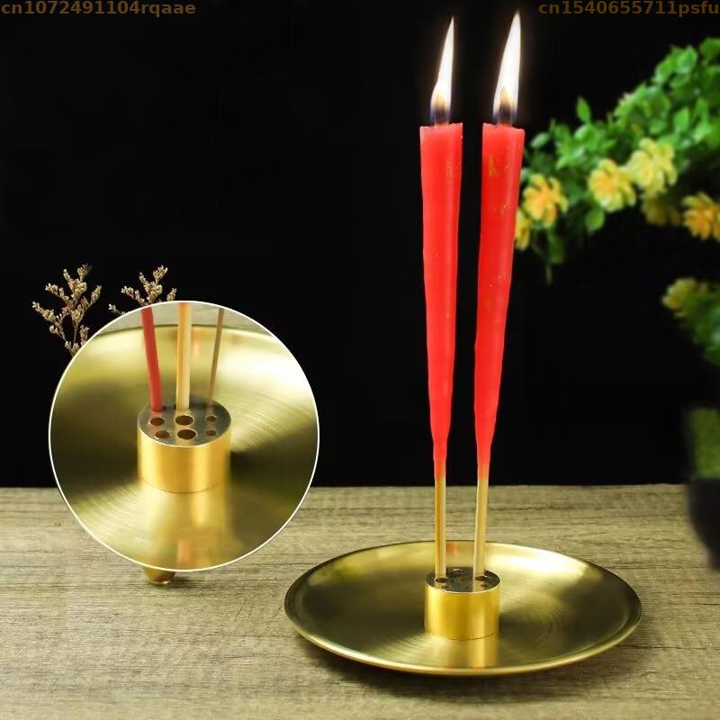 ポータブル真鍮香炉 9穴付き 多目的ホルダー 家庭 オフィス - Zen Candle Supplies のレビューと価格