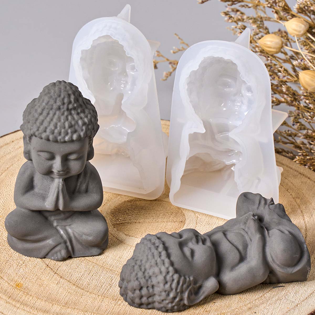 3D 仏陀シリコーンキャンドルモールド DIY 禅形状石膏エ - Zen Candle Supplies のレビューと価格