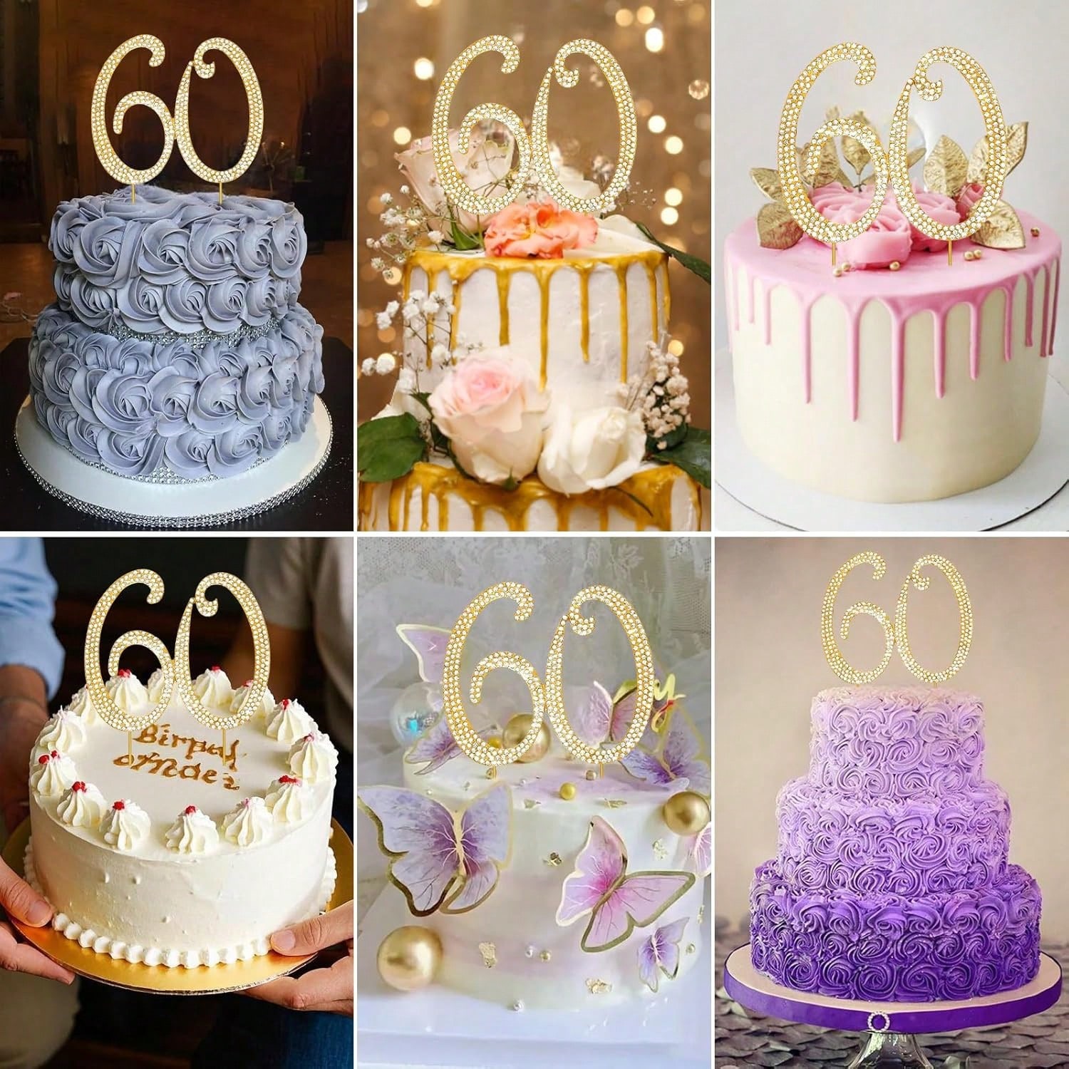 大型ゴールドラインストーンナンバーケーキトッパー（1個）-0 - Candle Making Supplies Online のレビューと価格