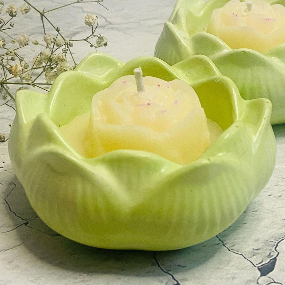 ロータス燭台シリコーン型 DIY キャンドルボウル容器コンク - Candle Quotes のレビューと価格