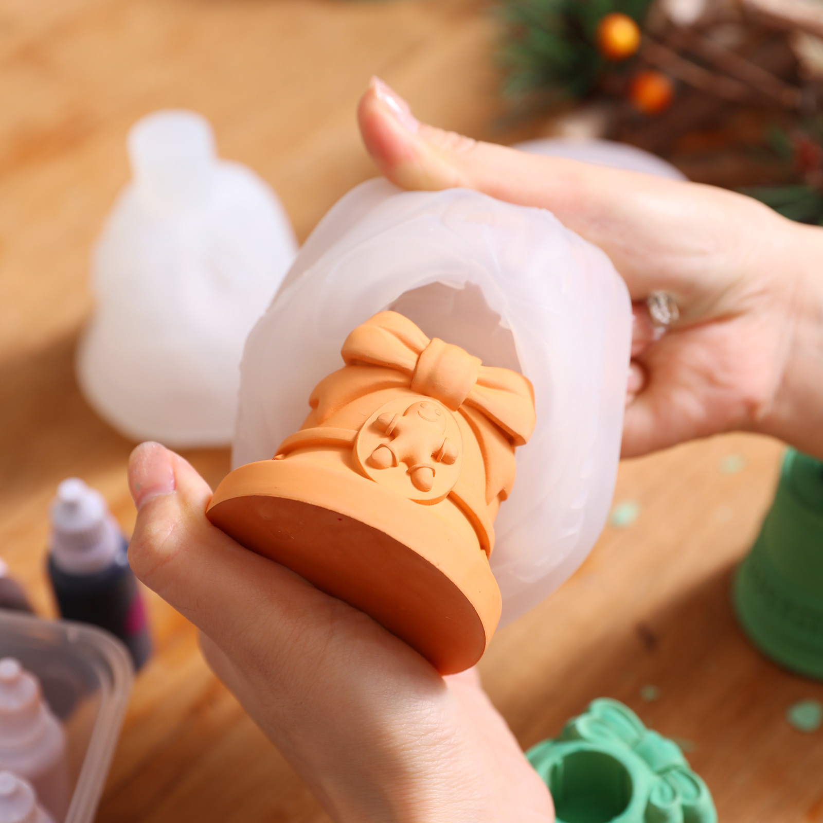 Boowanニコールクリスマスベルキャンドルホルダーコンクリ - Candle Quotes のレビューと価格