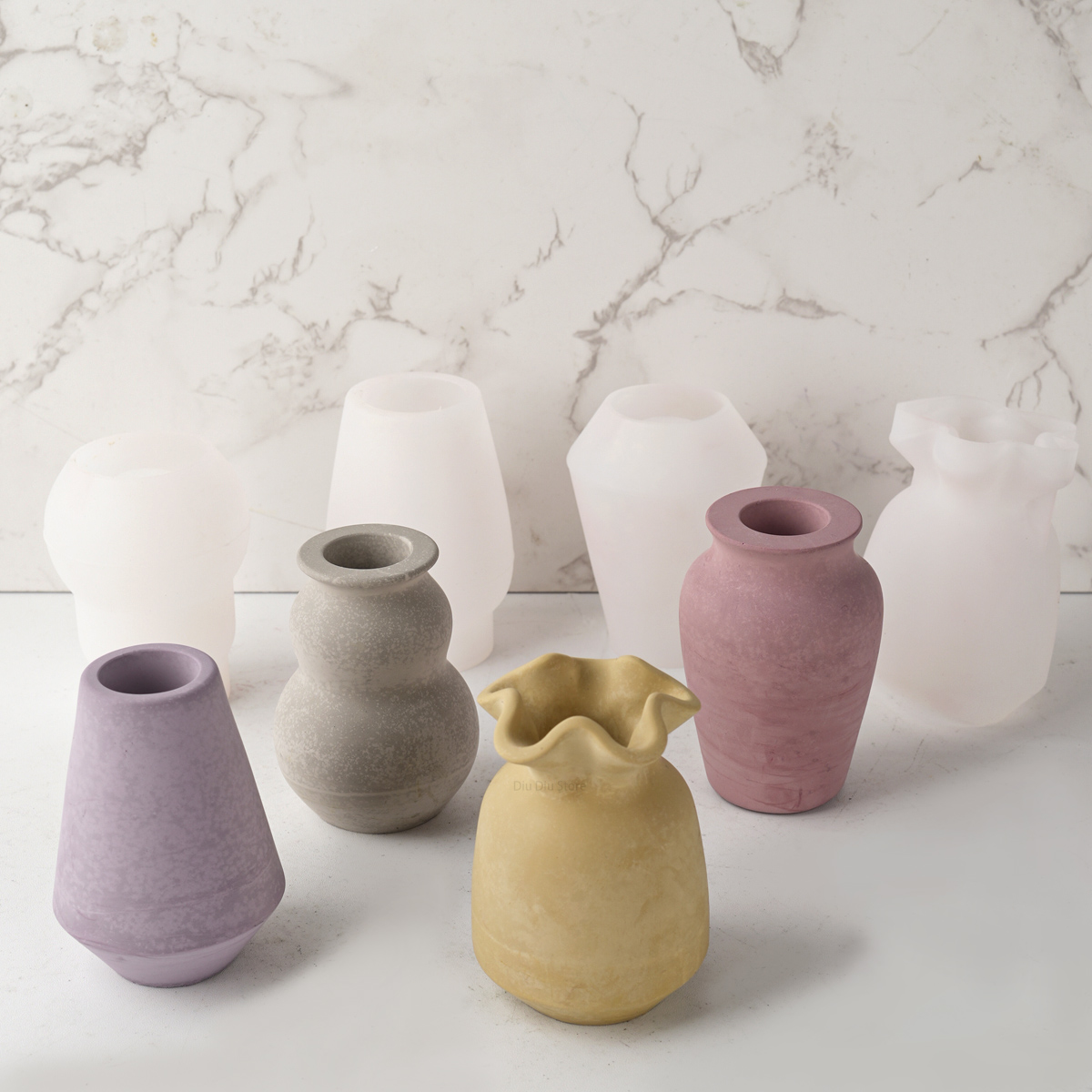 新しい丸口花瓶シリコーン型 DIY コンクリートキャンドルホ - Candle Quotes のレビューと価格