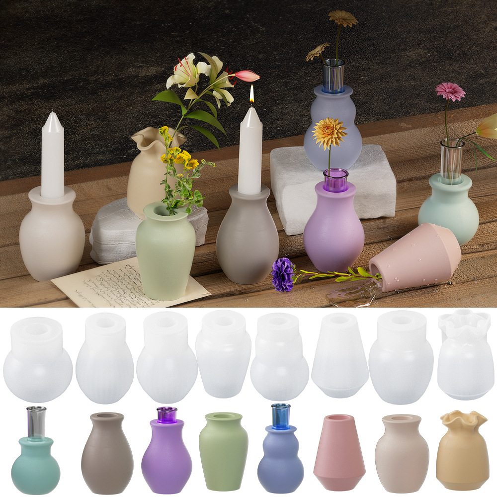 新しい丸口花瓶シリコーン型 DIY コンクリートキャンドルホ - Candle Quotes のレビューと価格
