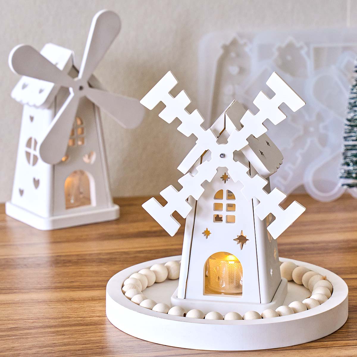 創造性を刺激する風車キャンドルホルダー シリコンモールド D - Candle Quotes のレビューと価格