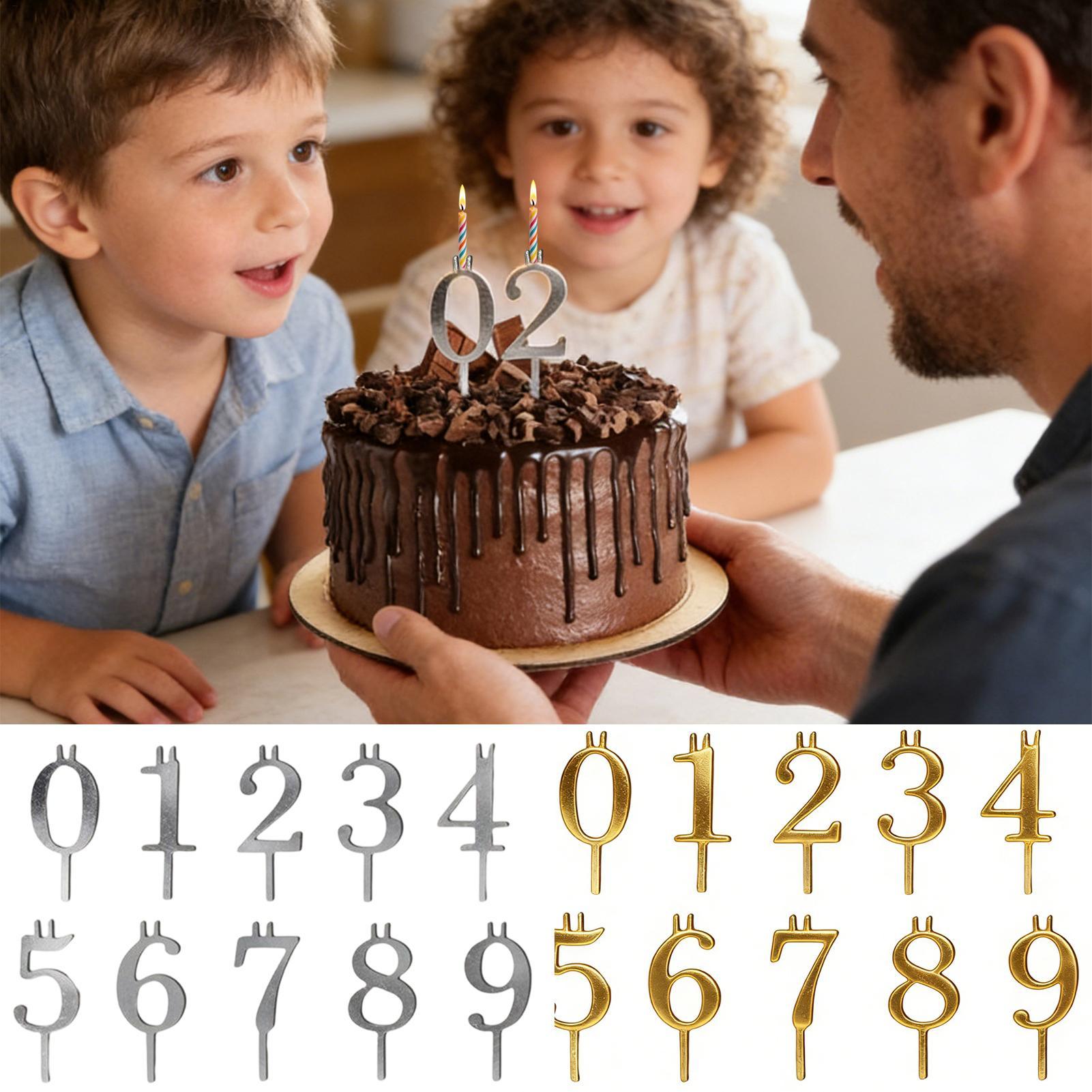 10個入り 0-9 数字ケーキトッパー メタルナンバーキャン - Candle Making Supplies Online のレビューと価格